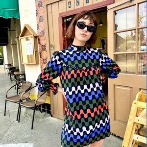 Nooworks sold out ditto print dress. Like new. size L